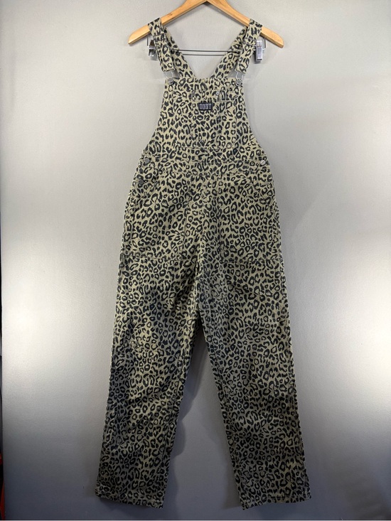 Obey Pants - Obey Casbah Leopard Print Dungarees Overalls - Khaki Leopard Size 27 Women